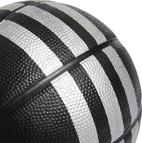 Adidas Μπάλα Μπάσκετ 3-Stripes Rubber Mini Μαύρη HM4972