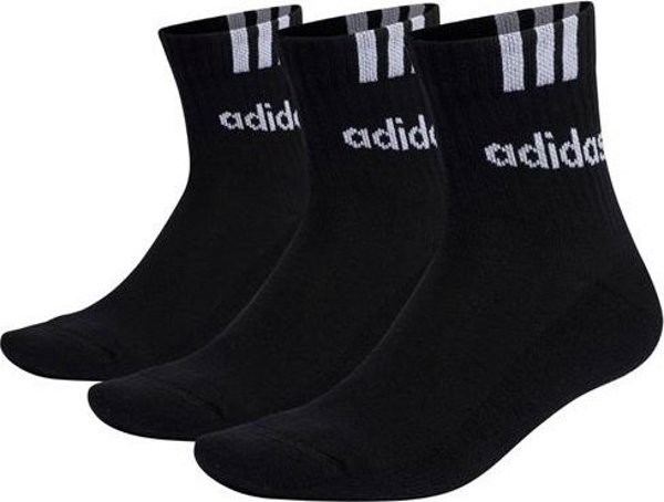 Adidas Skarpety Cushioned 3-Stripes Linear Half-Crew czarny IC1294 37-39