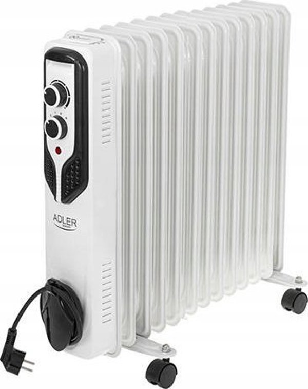 Adler Electric Oil Radiator 2500W 13 Ribs Τροχοί 13969279 5903887805988