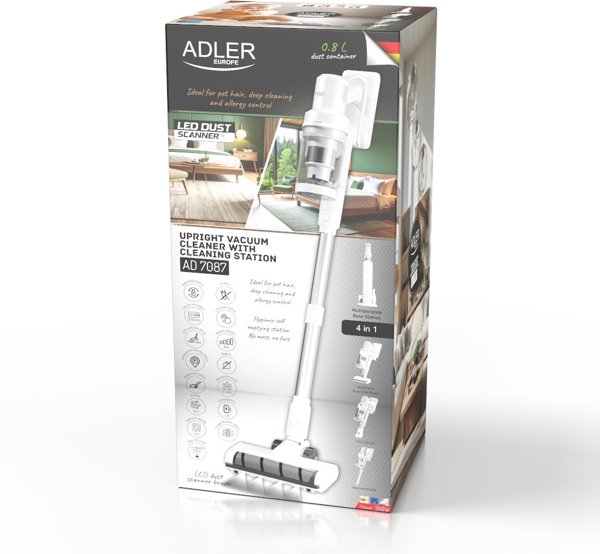 Adler AD 7087 Bezvadu puteklu sucejs ar uzlades un tirisanas staciju 350W AD 7087 (5905575911377)