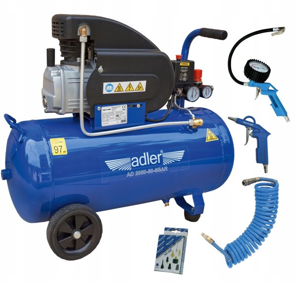 Αεροσυμπιεστής Adler AD 2050, 50lt, 8bar, 230V