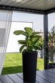 Adoni Υφασμάτινη Γλάστρα από Βαμβάκι, Χειροποίητη με Ένθετο, Μαύρο Χρώμα, 28x47 cm