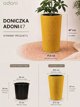 Adoni Γλάστρα Χειροποίητη από Γιούτα, Κίτρινη με Ένθετο, 28x47 cm