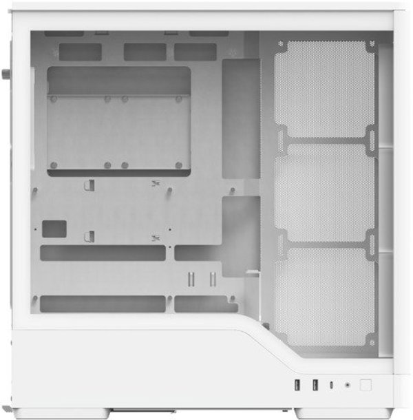 Aerocool D520A PC-Gehäuse, Midi-Tower, ATX, Tempered Glass, RGB - weiß