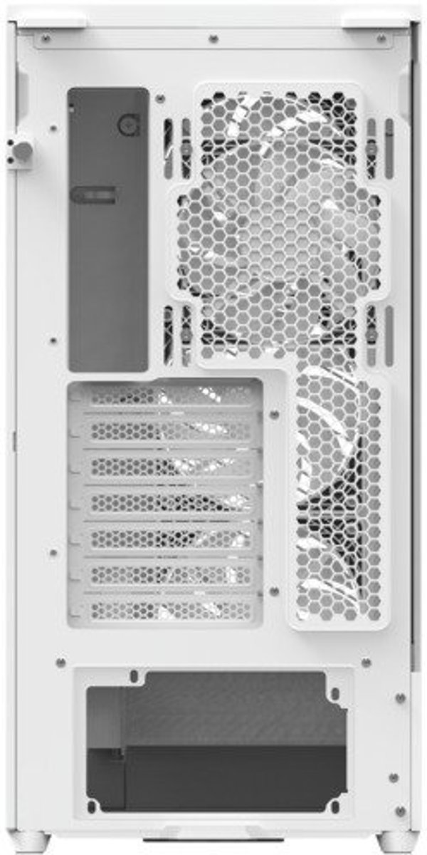 Aerocool D520A PC-Gehäuse, Midi-Tower, ATX, Tempered Glass, RGB - weiß
