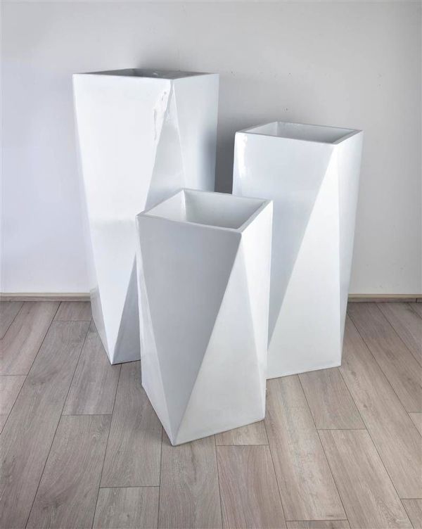 Affek Design NEVA WHITE Γλάστρα υψ:122cm 8071212 5902643370036
