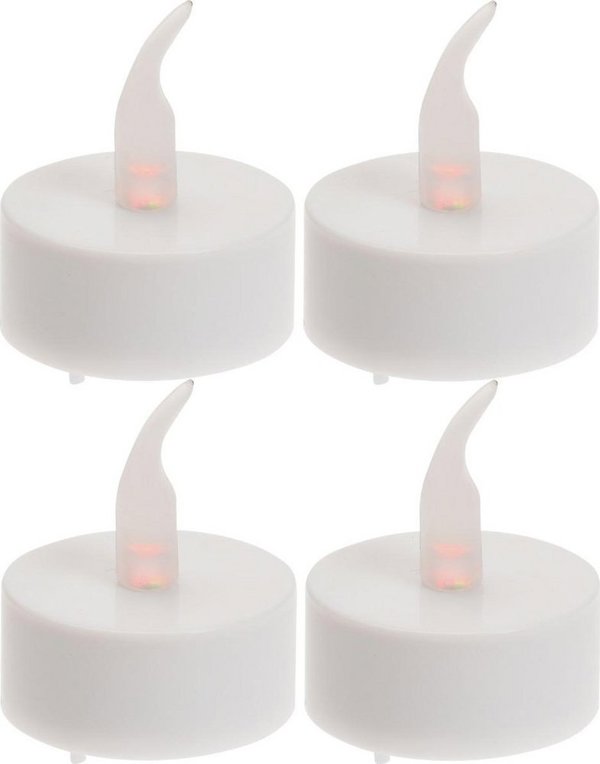 Affek Design ΣΕΤ 4 ΚΕΡΙΑ TEA LIGHT LED TIMER ΛΕΥΚΟ