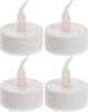 Affek Design ΣΕΤ 4 ΚΕΡΙΑ TEA LIGHT LED TIMER ΛΕΥΚΟ