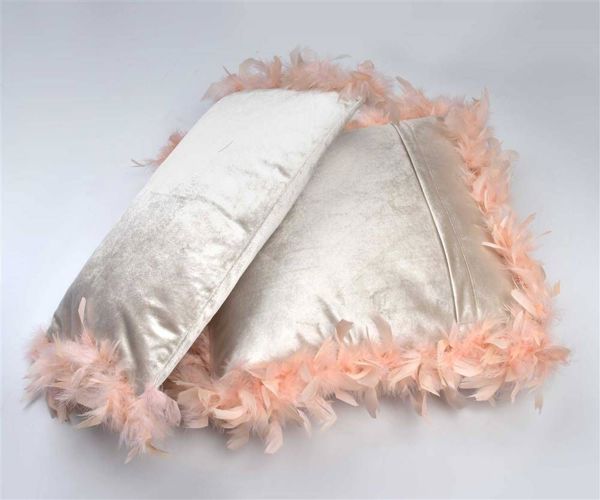 Affek Design LORETA ΜΠΕΖ Μαξιλάρι 50x30cm πούπουλα 8070140 5902643362772