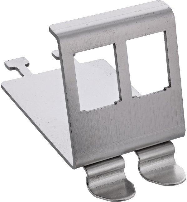 Agam InLine® Βάση Στήριξης Keystone Module 2 Θέσεων για Ράγα DIN, Μεταλλική, με Γλωσσίδα