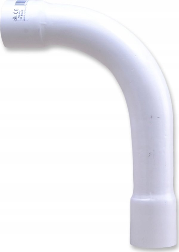 Καμπύλη PVC Ag-Mar Διαμέτρου 37mm Λευκή