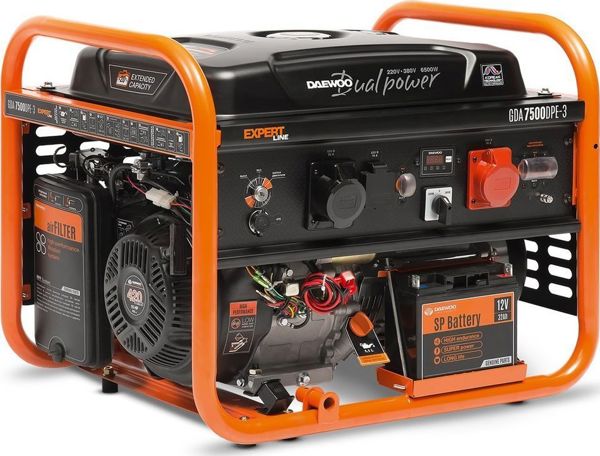 Γεννήτρια DAEWOO GDA 7500DPE-3 3-Φασική 6.5kW, Ηλεκτρική Εκκίνηση, Dual Power & AVR