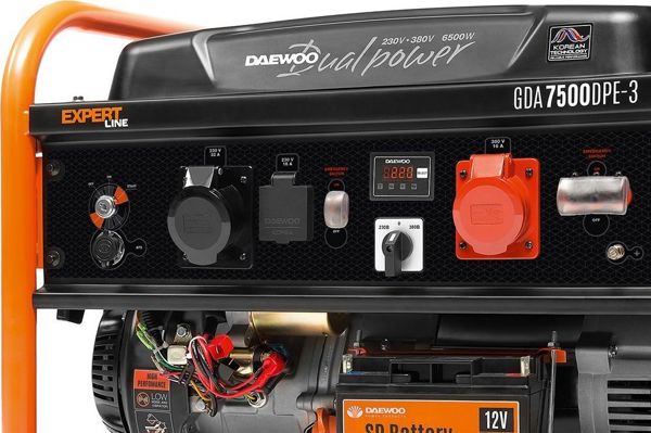 Γεννήτρια DAEWOO GDA 7500DPE-3 3-Φασική 6.5kW, Ηλεκτρική Εκκίνηση, Dual Power & AVR