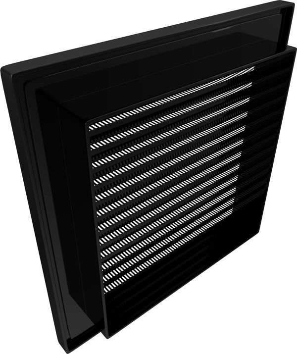 Κεκλιμένο Πλέγμα Αεραγωγού airRoxy 14x14 Μαύρο/Γκρι 0945