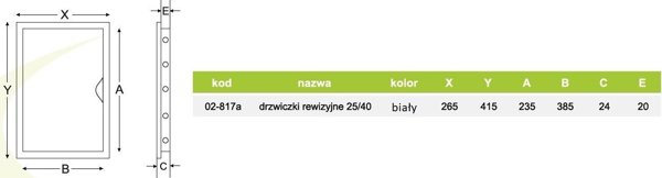 airRoxy drzwiczki rewizyjne 25/40