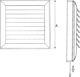 airRoxy Κλειστή Ανεμιστρούλα Αερισμού FI 150 λευκή 170x170mm
