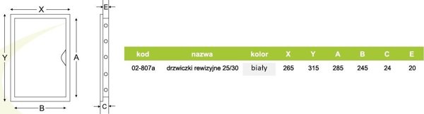 airRoxy drzwiczki rewizyjne 25/30