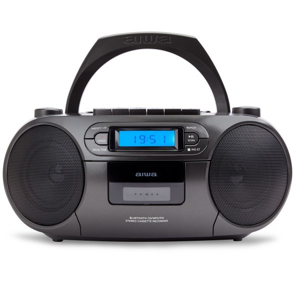 Aiwa RC-250/BK Φορητό Ραδιο-CD/MP3/USB/Bluetooth Κασετόφωνο Μαύρο