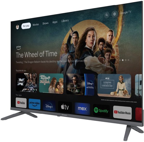 Aiwa 43GO70804UHD Telewizor 109,2 cm (43") 4K Ultra HD Smart TV Wi-Fi Czarny, Chrom