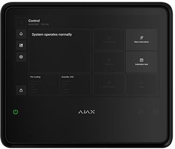 Ajax EN54 Fire Hub Jeweller - black