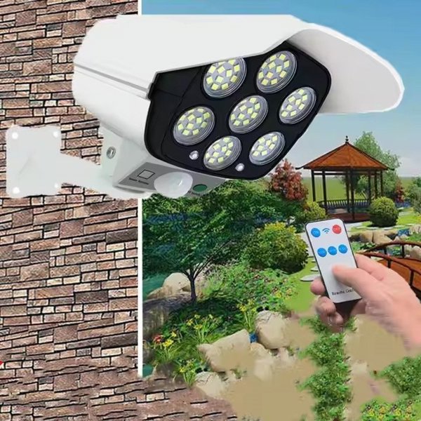 AK333A Ηλιακό φως με 77 LED ανιχνευτής κάμερας λευκό