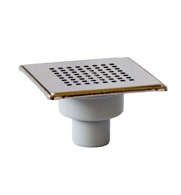 AKCES 11313 KRATKA SCIEKOWA AXUS PIONOWA FI 50, 360ST. BLOKADA ODOROWA, RUSZT I RAMKA NIERDZEWNA MAT 150X150MM