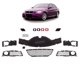 Moog Γρίλιες Προφυλακτήρα Εμπρός για BMW 3 Series E90 E91, Σετ Αξεσουάρ