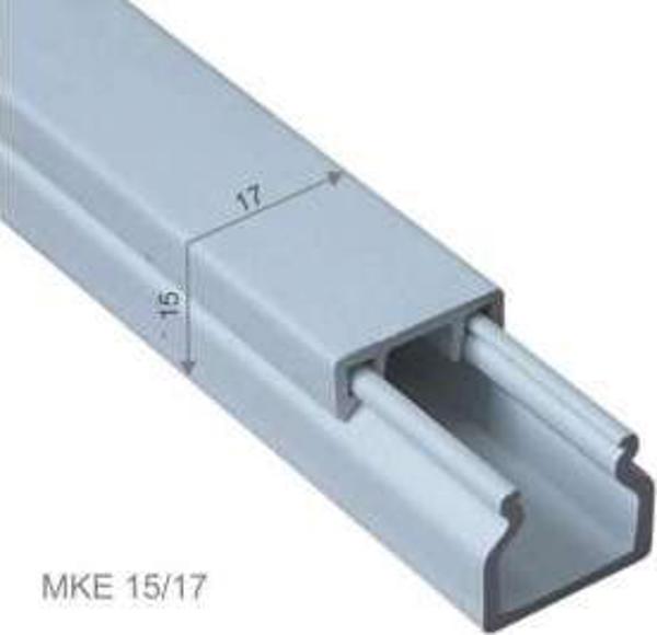 Κανάλι Καλωδίων AKS MKE 15x17mm, Αυτοκόλλητο, Λευκό, 2m
