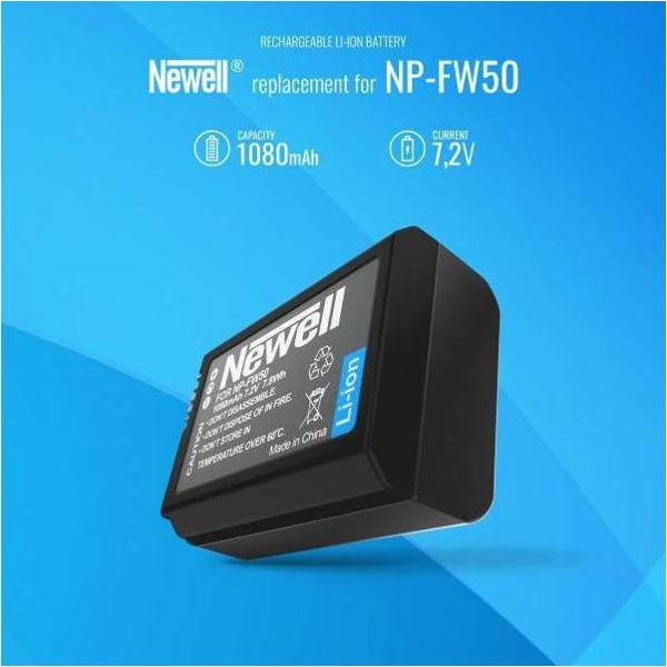 Newell Μπαταρία NP-FW50 για Sony A7, A7 II, A7R, A7R II, A7S, A7S II - Ανταλλακτική Μπαταρία Φωτογραφικής Μηχανής