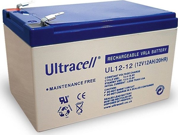 Ultracell UL12-12 Επαναφορτιζόμενη Μπαταρία Μολύβδου VRLA 12V 12Ah