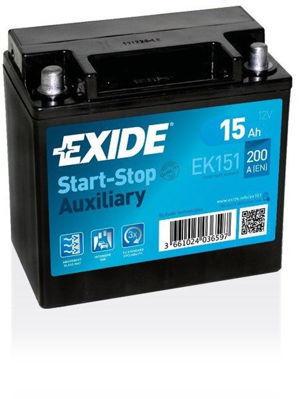 Μπαταρία EXIDE 12V 15Ah/200A AGM AUXILIARY