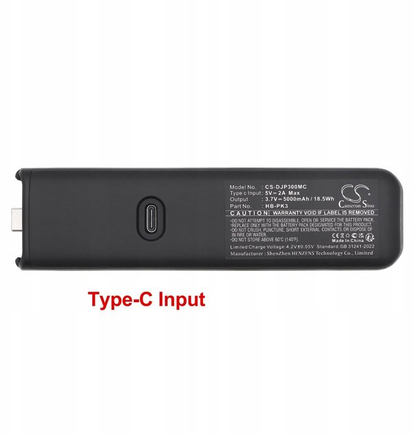 Akumulator Bateria Grip Uchwyt Power Bank Typ Hb-pk3 Do Dji Osmo Pocket 3 / Cs-djp300mc