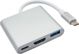 Akyga hub AK-AD-57 USB USB type C (m) / USB 3.0 A (f) / USB type C (f) / HDMI (f) 20cm
