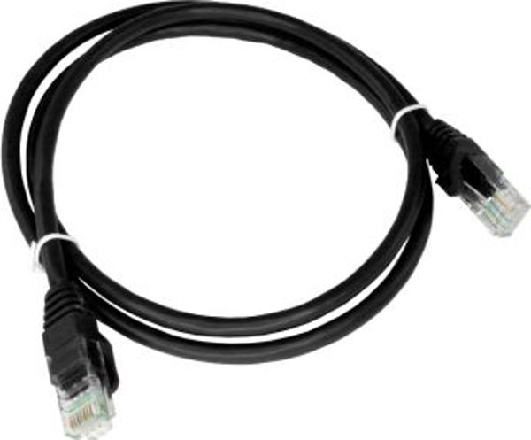 Patch-cord U/UTP κατ.5e PVC 0.25m μαύρο