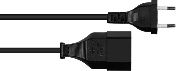 Alcasa P0300-S010 Καλώδιο Τροφοδοσίας Μαύρο 1 μ Με βύσμα τύπου C