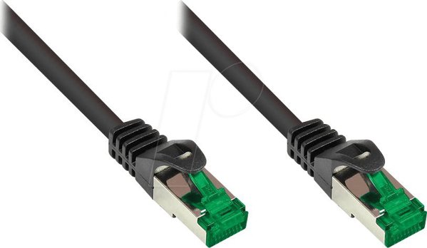 Alcasa 8062-H100S kabel sieciowy Czarny 10 m Cat6+ S/FTP (S-STP)