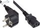 Alcasa Καλώδιο Τροφοδοσίας P0130-S050, CEE7/7 σε IEC C13, 5m, Μαύρο
