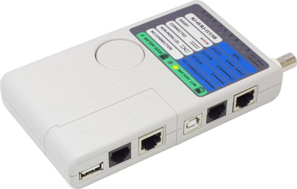 Alcasa GC-N0097 Δοκιμαστής Καλωδίων Δικτύου UTP/STP, Γκρι