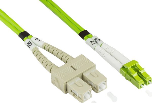 Καλώδιο Alcasa LW-8005LS5 InfiniBand Οπτικών Ινών 0,5 m LC SC Πράσινο