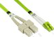 Καλώδιο Alcasa LW-8005LS5 InfiniBand Οπτικών Ινών 0,5 m LC SC Πράσινο