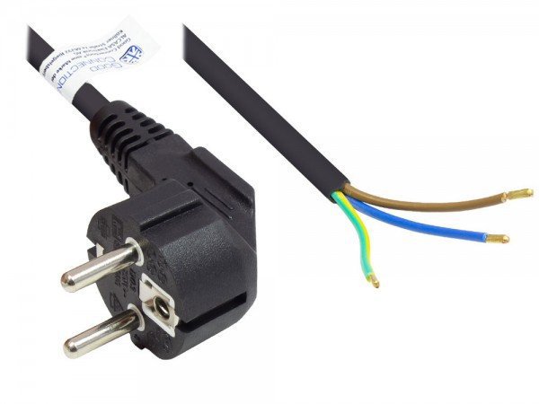 Alcasa P0185-S030 kabel zasilajace Czarny 3 m Wtyczka zasilajaca typu E+F