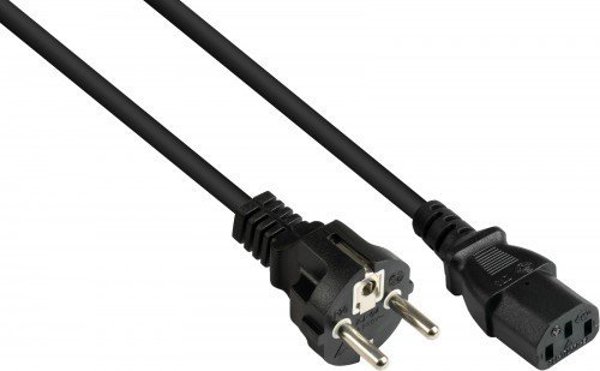 Alcasa P0030-S050 καλώδιο τροφοδοσίας Μαύρο 5 m Είσοδος E+F C13 πίνακας
