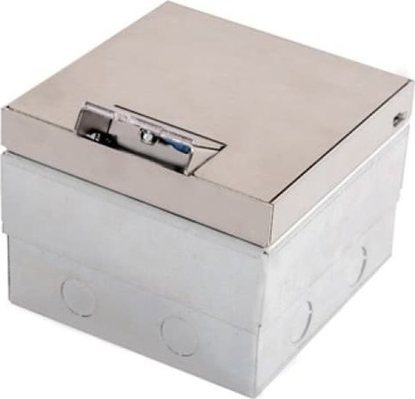 Alfako Puszka podlogowa ze stali nierdzewnej szczotkowana max 2x4 mod 95x140x140mm PP2M-B