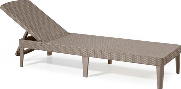 Allibert Jaipur Πτυσσόμενη Ξαπλώστρα Κήπου με Ρυθμιζόμενη Πλάτη 4 Θέσεων, Χρώμα Cappuccino 8411970