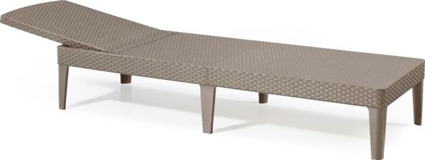 Allibert Jaipur Πτυσσόμενη Ξαπλώστρα Κήπου με Ρυθμιζόμενη Πλάτη 4 Θέσεων, Χρώμα Cappuccino 8411970