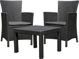Allibert Σετ Επίπλων Κήπου Rosario Balcony Set - 2 Πολυθρόνες με Μαξιλάρια, Γραφίτης