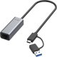 Allnet Προσαρμογέας Ethernet ALL-NC-2.5G-USBC/A USB 3.0 Type-C & Type-A 2.5 Multi-Gigabit LAN