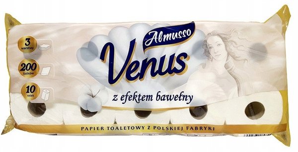 Almusso Venus Χαρτί Υγείας 3-Στρώσεων, 10 Ρολά