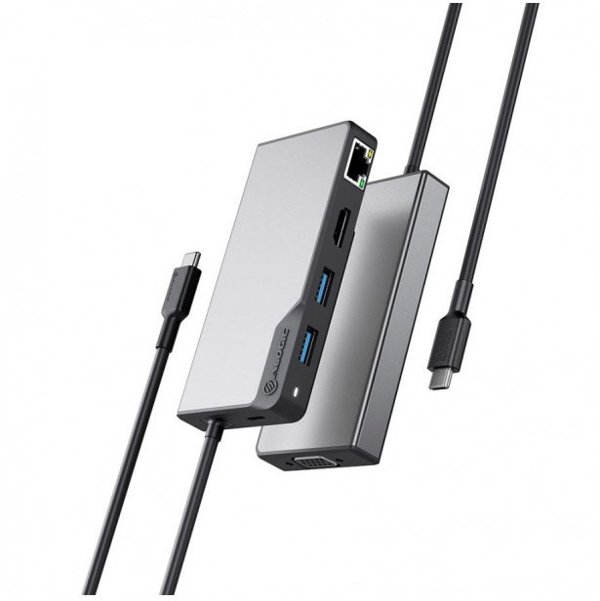 Alogic USB-C Fusion MAX 6-in-1 Multiport Hub, Space Gray, UCFUPRGVV2SGR