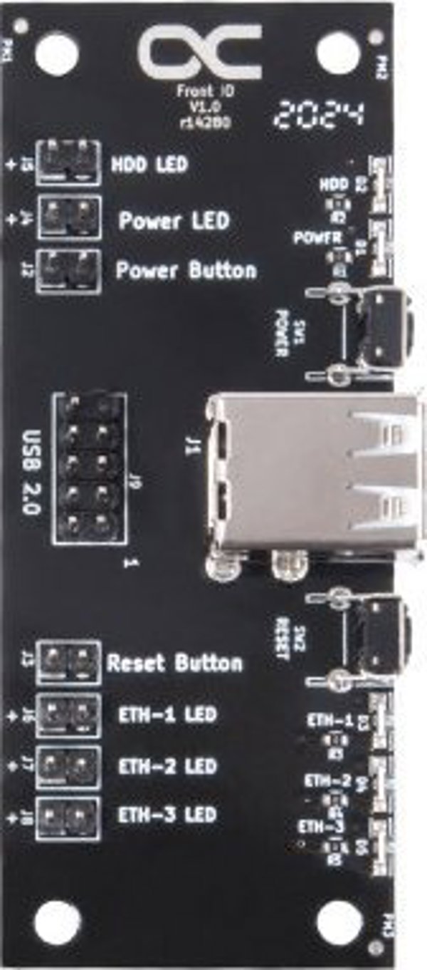 Alphacool Front I/O-Panel z USB 2.0, z kablem do obudowy serwera
